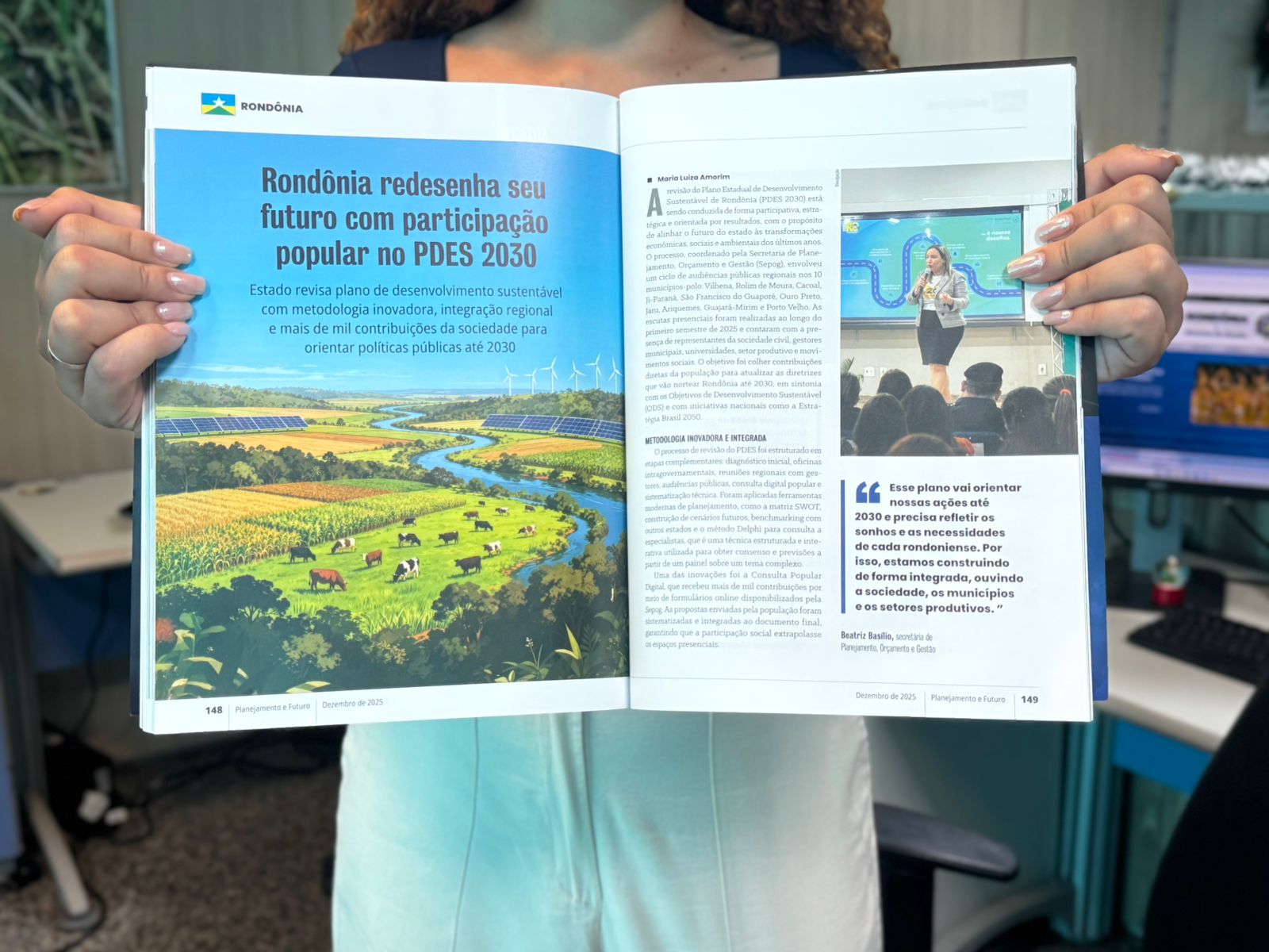foto PDES 2030 de Rondônia é destaque em revista nacional do Conseplan